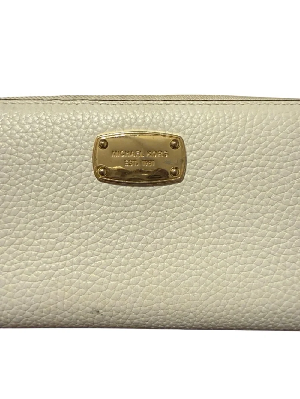 Michael Kors white Leather Wristlet Wallet